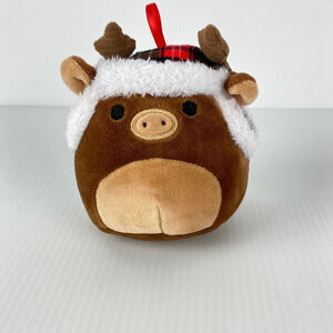 Squishmallow Maurice the Moose in Hat Tree Decoration 4.5 inches